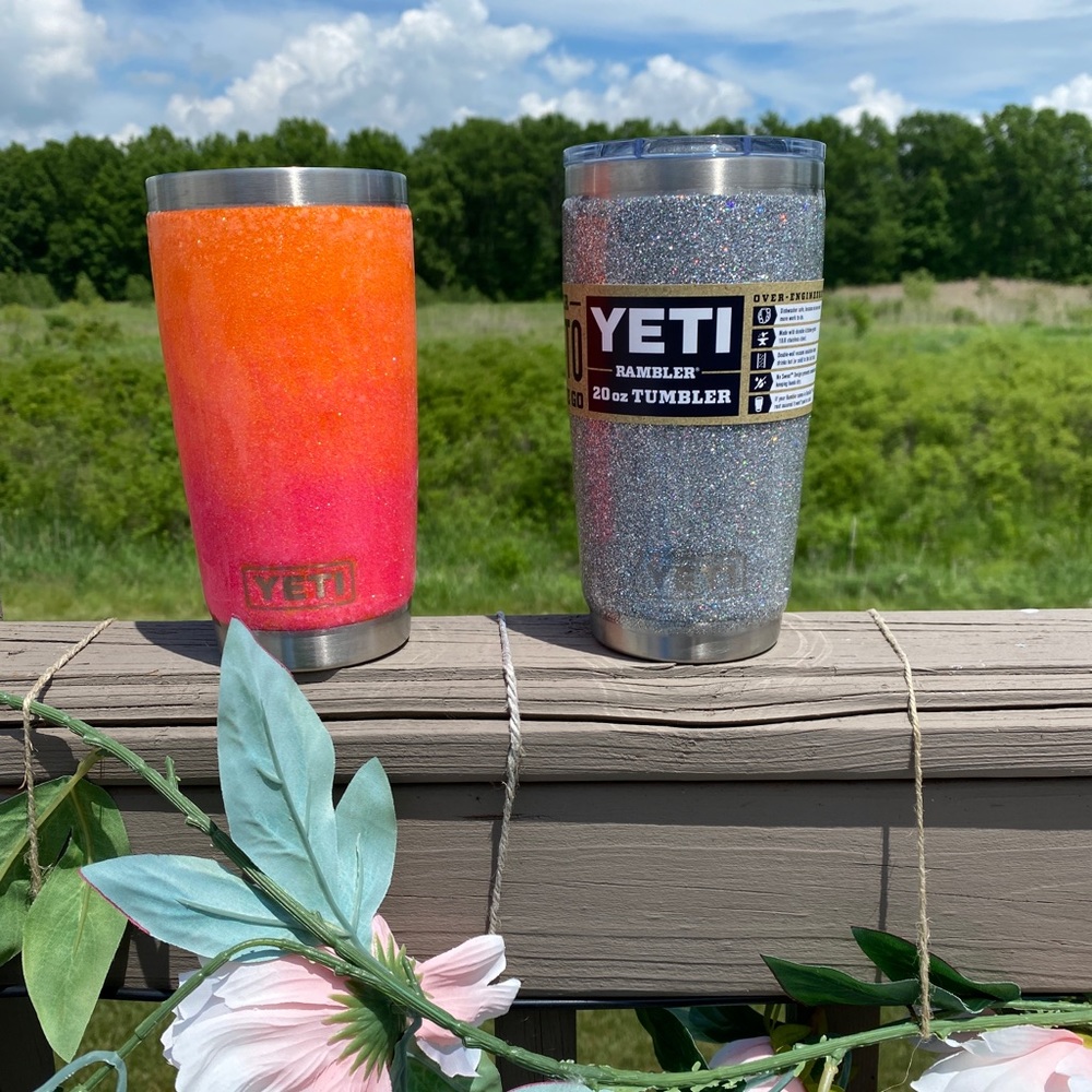 Yeti glitter tumblers